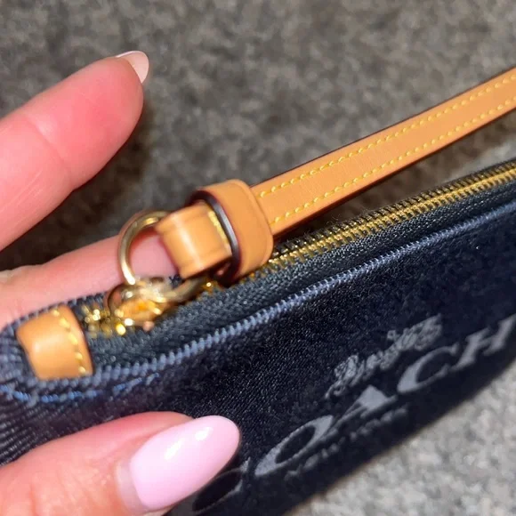 Coach Blue Wristlet Clutch - Picture 3 of 6